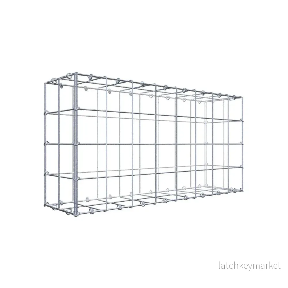 Gabion 80 cm x 40 cm x 20 cm (L x H x D), maskstorlek 10 cm x 10 cm, C-ring Gabion 80 cm x 40 cm x 20 cm (L x H x D), maskstorlek 10 cm x 10 cm, C-ring