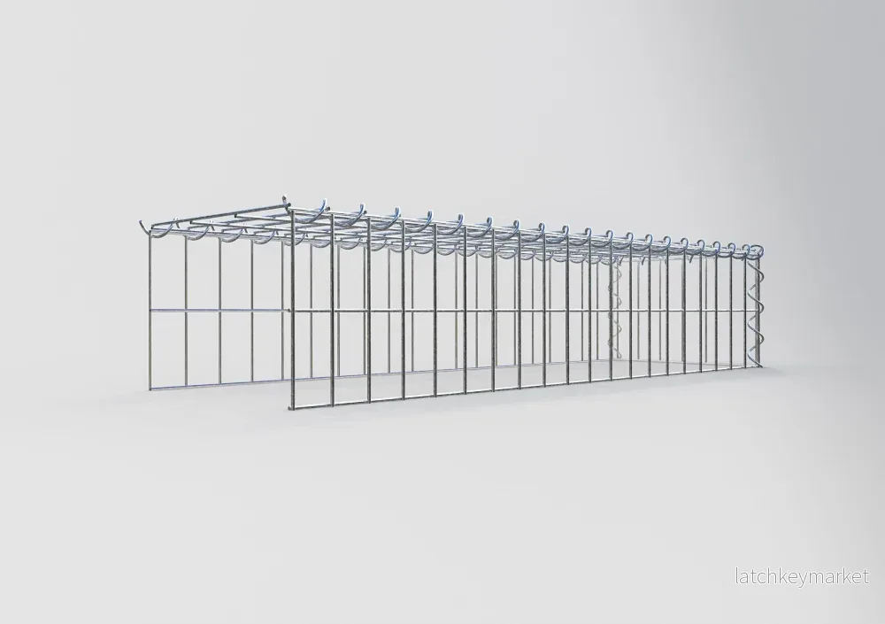 Extra gabion typ 4 100 cm x 20 cm x 30 cm (L x H x D), maskstorlek 5 cm x 10 cm, spiral - Bild 2