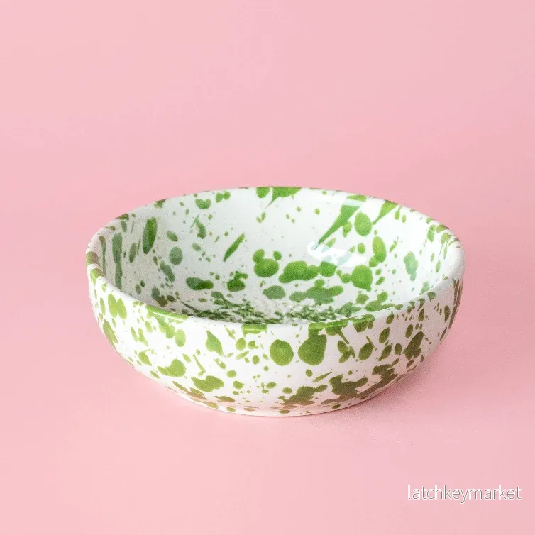 Garlic Grater Plate - Medium Ceramic Green - Moss
