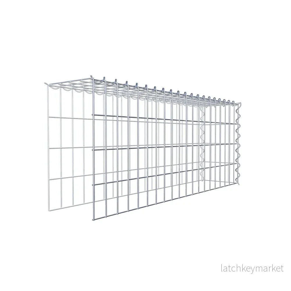 Extra gabion typ 4 100 cm x 40 cm x 20 cm (L x H x D), maskstorlek 5 cm x 10 cm, spiral - Bild 3
