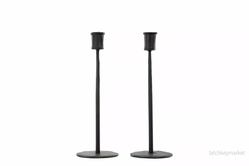 Ljusstake Rak Svart Metall 9,5x27cm REA Ljusstake Rak Svart Metall 9,5x27cm REA