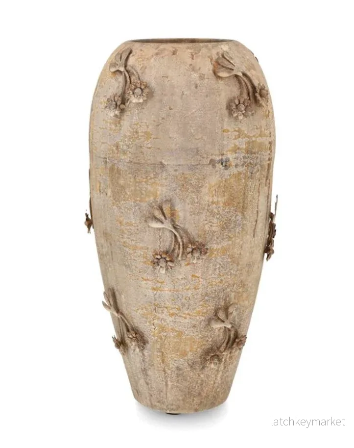 Vas Elina Floral Beige 34 cm Vas Elina Floral Beige 34 cm