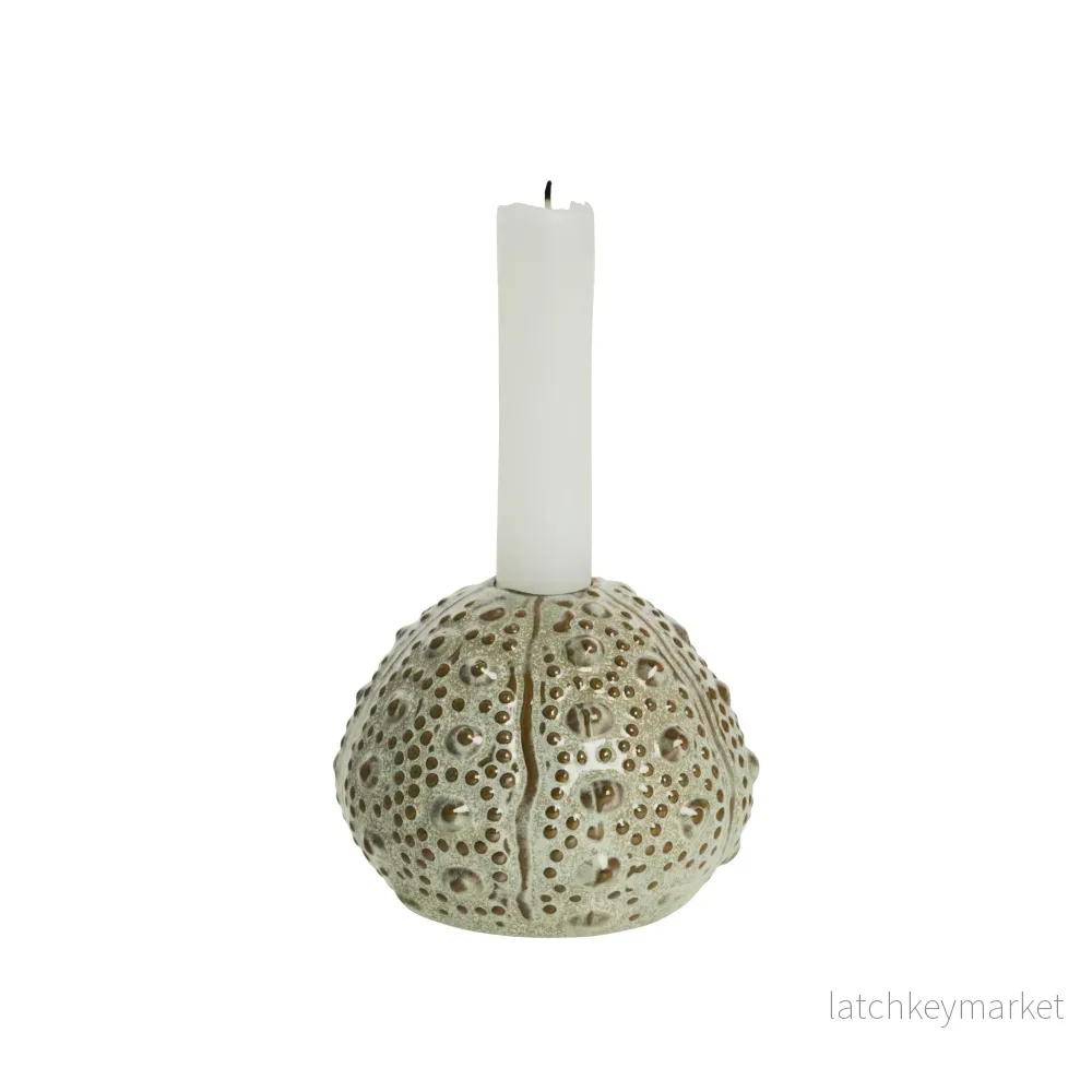 Shellille ljusstake sjöborre D10 H7.5 Linne - Bild 2