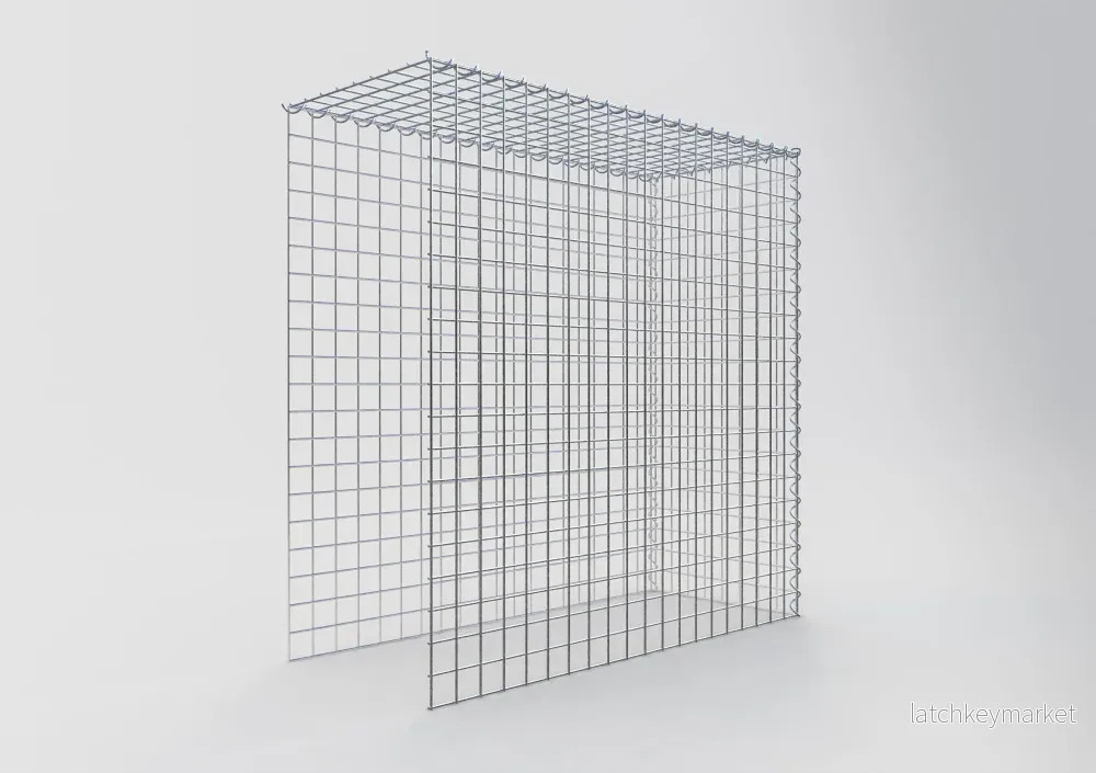 Extra gabion typ 4 100 cm x 100 cm x 40 cm (L x H x D), maskstorlek 5 cm x 5 cm, spiral - Bild 2