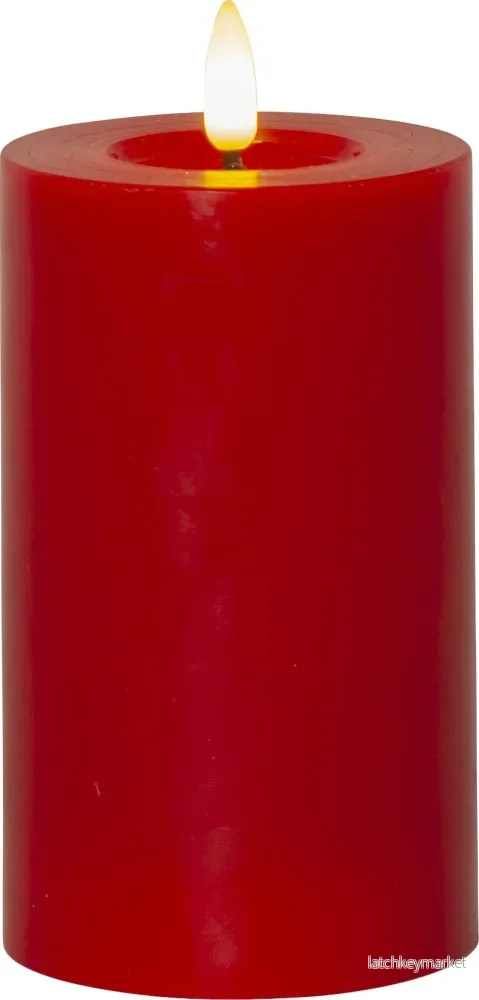 Batteridrivet LED Blockljus Flamme Flow Röd 15 cm - Bild 2
