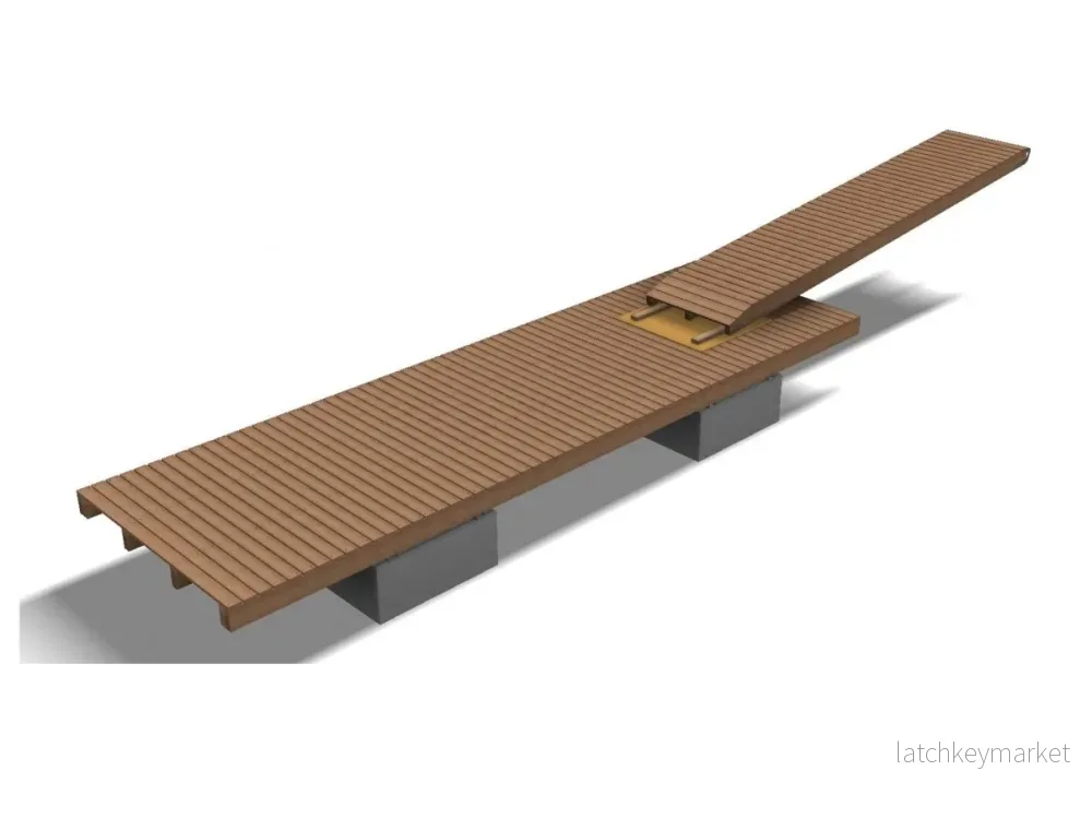 Trä / betongbrygga 2,4 x 15,0m - Bild 2