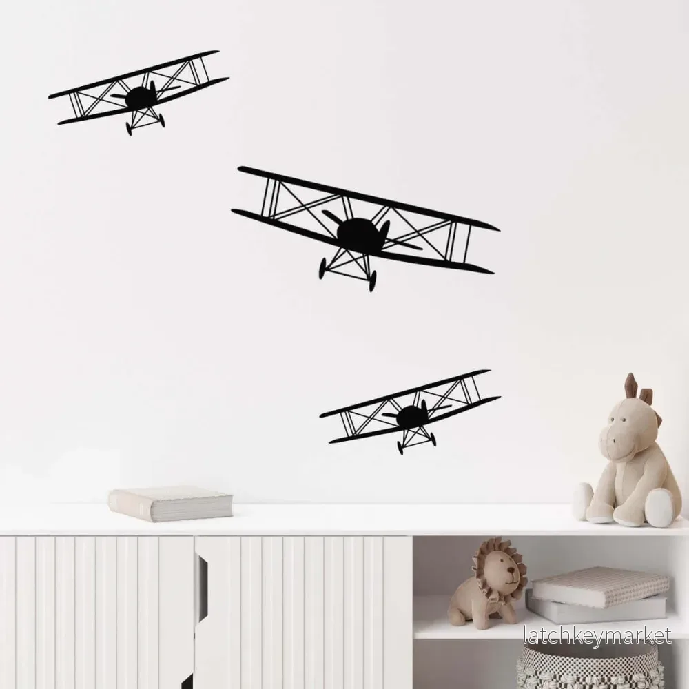 Väggdekor Flygplan 3st Väggdekor Flygplan 3st