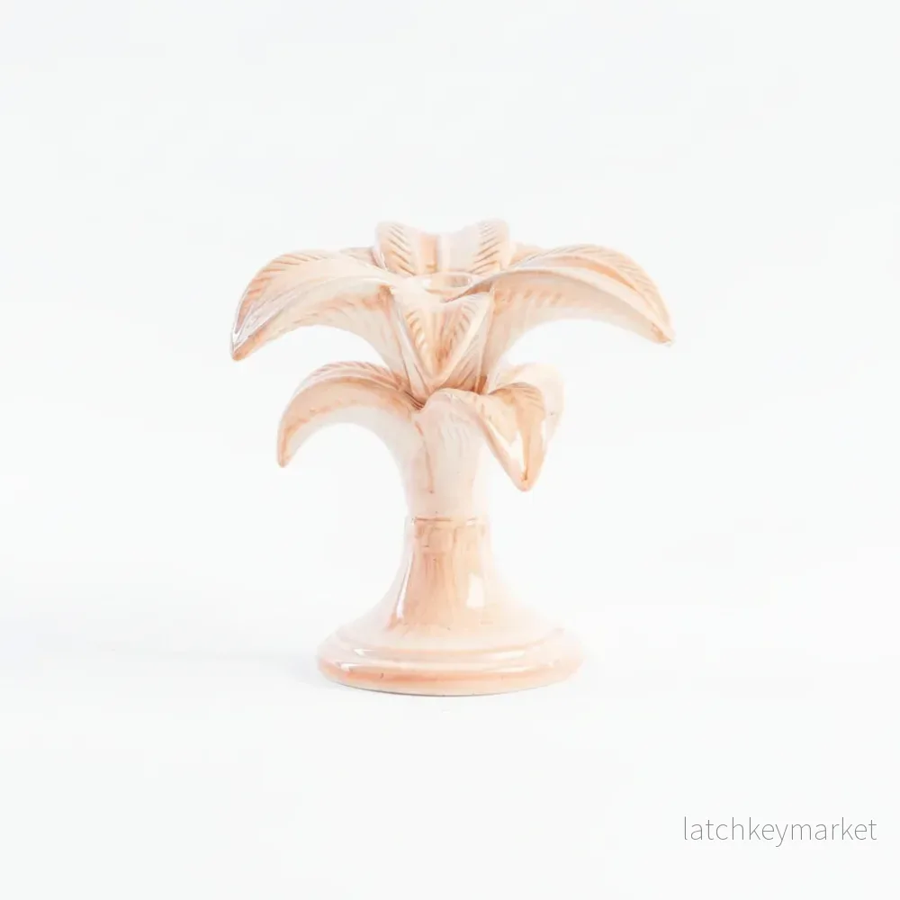 Ljusstake Palm mini rosa Les Ottomans