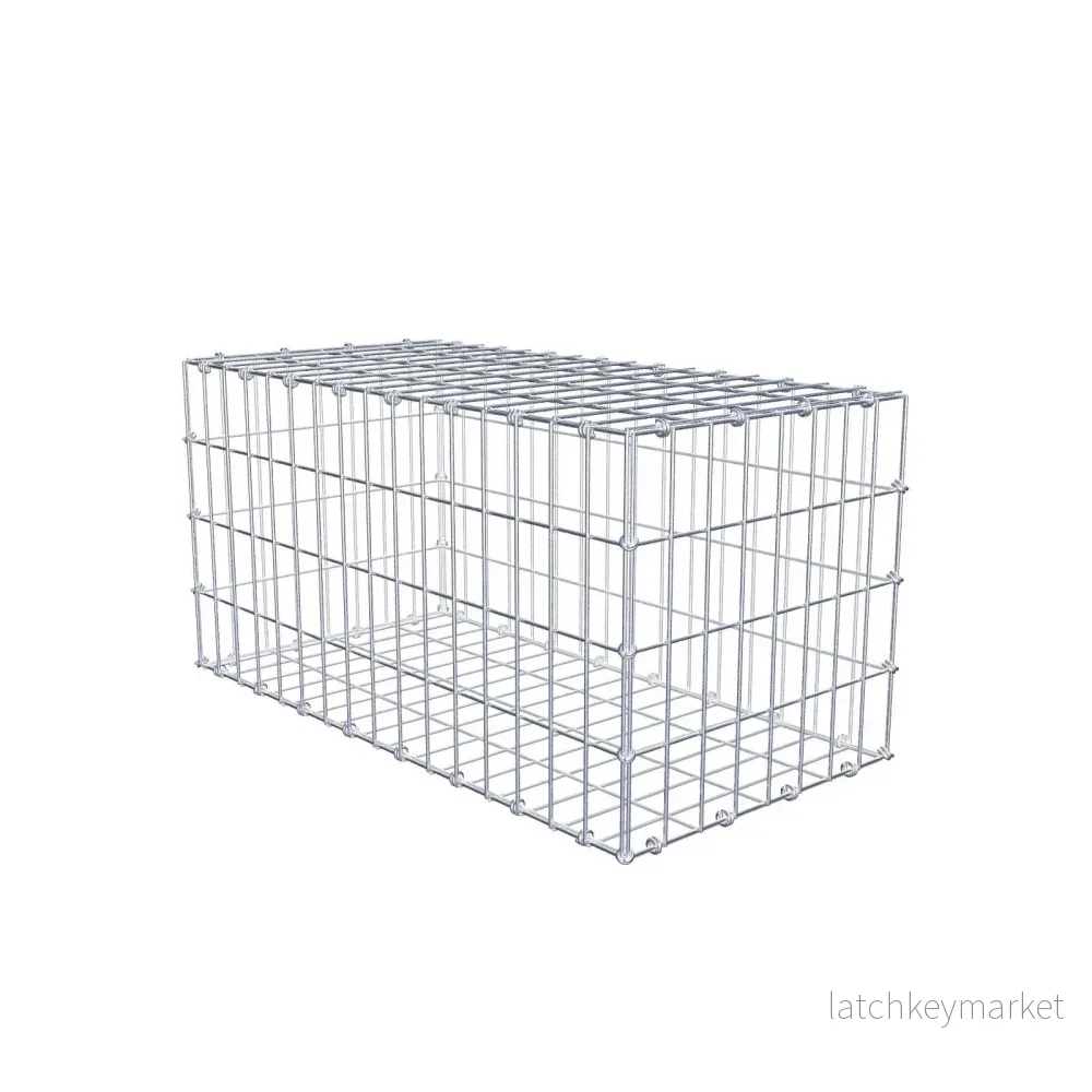 Gabion 80 cm x 40 cm x 40 cm (L x H x D), maskstorlek 5 x 10 cm, spiralring Gabion 80 cm x 40 cm x 40 cm (L x H x D), maskstorlek 5 x 10 cm, spiralring
