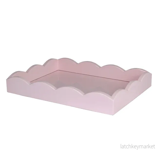 Scalloped Tray Pink Scalloped Tray Pink