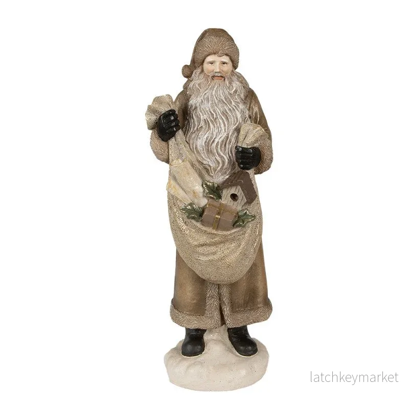 Juldekoration Inomhus Jultomte 30 cm Guldfärgad Polyresin REA Juldekoration Inomhus Jultomte 30 cm Guldfärgad Polyresin REA