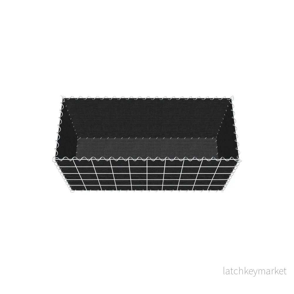 Grön gabion med fleece 100 cm x 50 cm x 40 cm (L x H x D), maskstorlek 10 cm x 10 cm, spiral - Bild 3