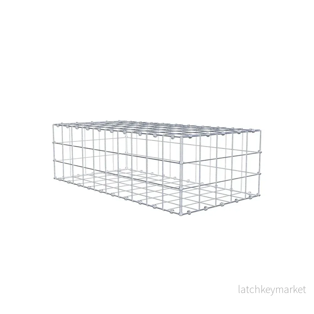 Gabion 100 cm x 30 cm x 50 cm (L x H x D), maskstorlek 10 x 10 cm, spiralring Gabion 100 cm x 30 cm x 50 cm (L x H x D), maskstorlek 10 x 10 cm, spiralring