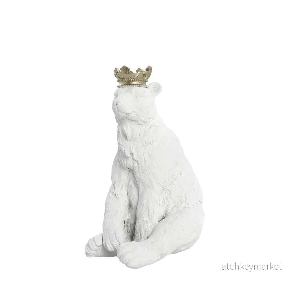 Sebina kunglig isbjörnsfigur 20 cm. vit