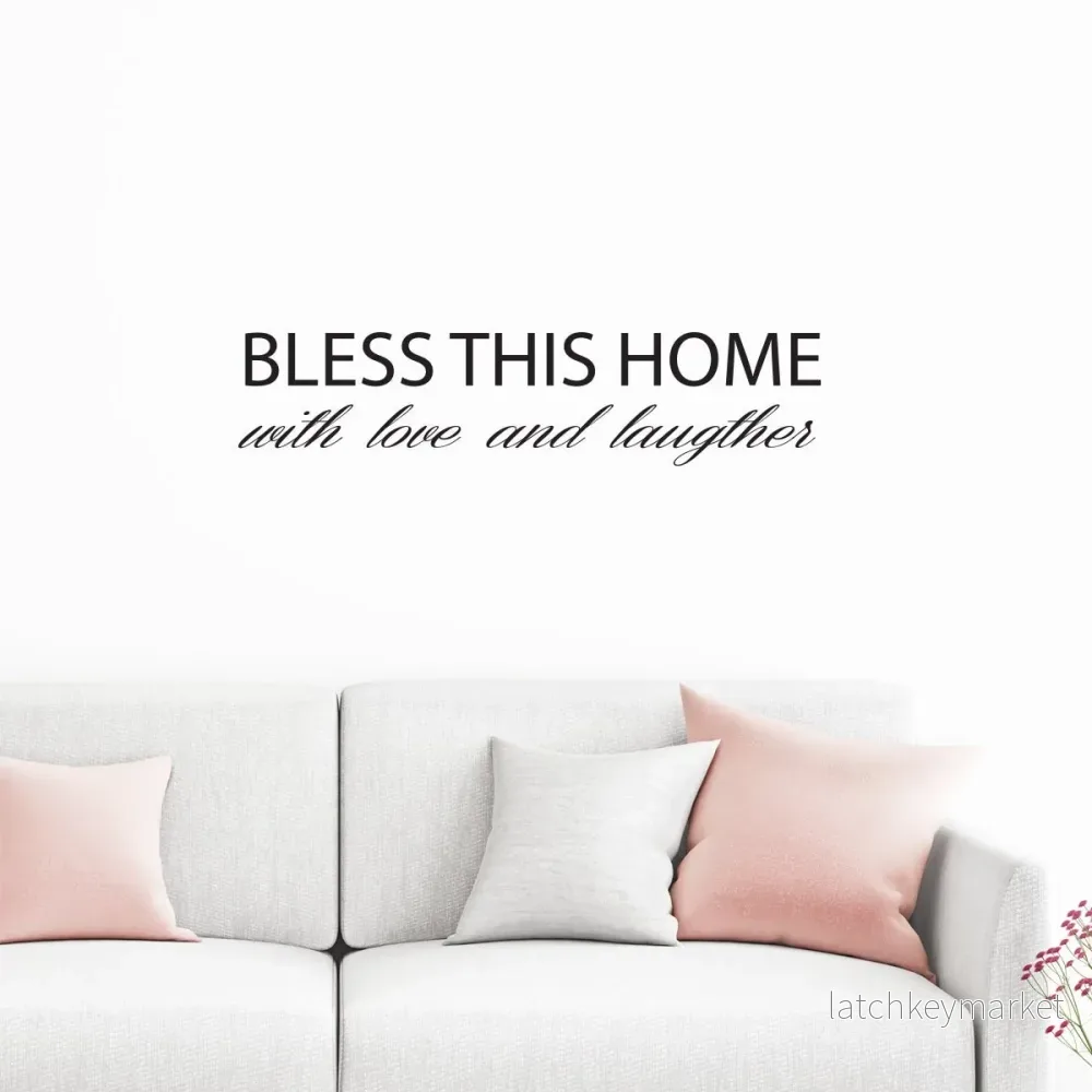 Väggord Bless this home