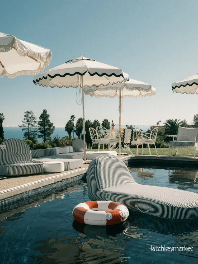 Pool Lounger Navy Stripe - Bild 3