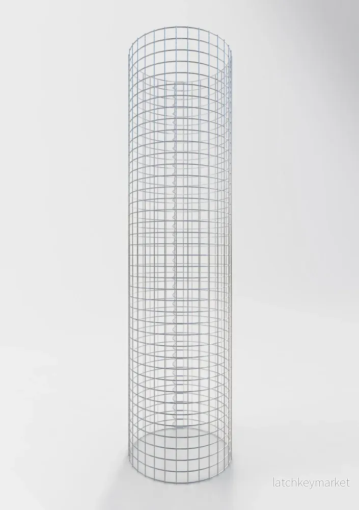 Gabionpelare rund 52 cm diameter, 200 cm höjd, maskstorlek 5 cm x 5 cm