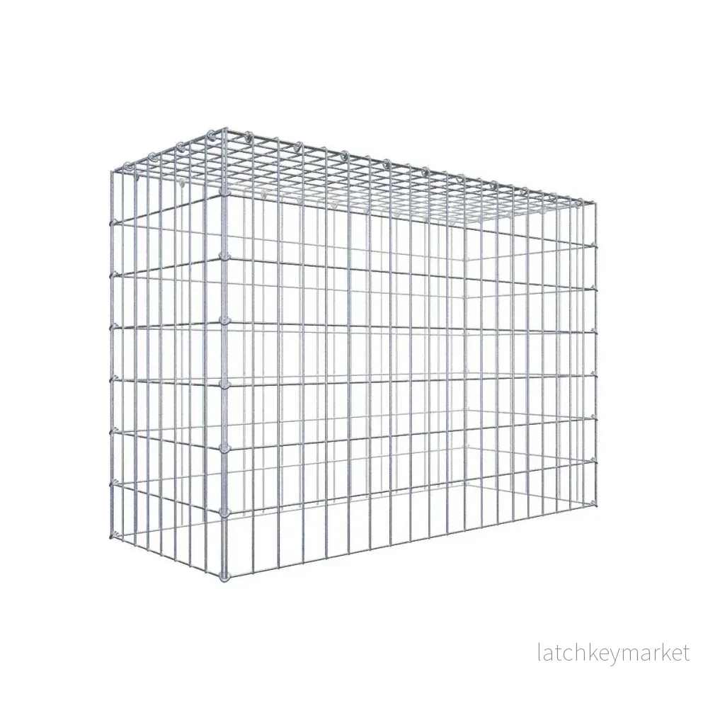 Typ 3 påbyggnadsgabion 100 cm x 70 cm x 40 cm (L x H x D), maskstorlek 5 cm x 10 cm, C-ring Typ 3 påbyggnadsgabion 100 cm x 70 cm x 40 cm (L x H x D), maskstorlek 5 cm x 10 cm, C-ring