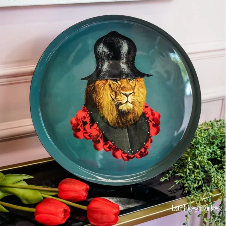 Gangzaï Round Tray — Lion Quixote - Bild 2