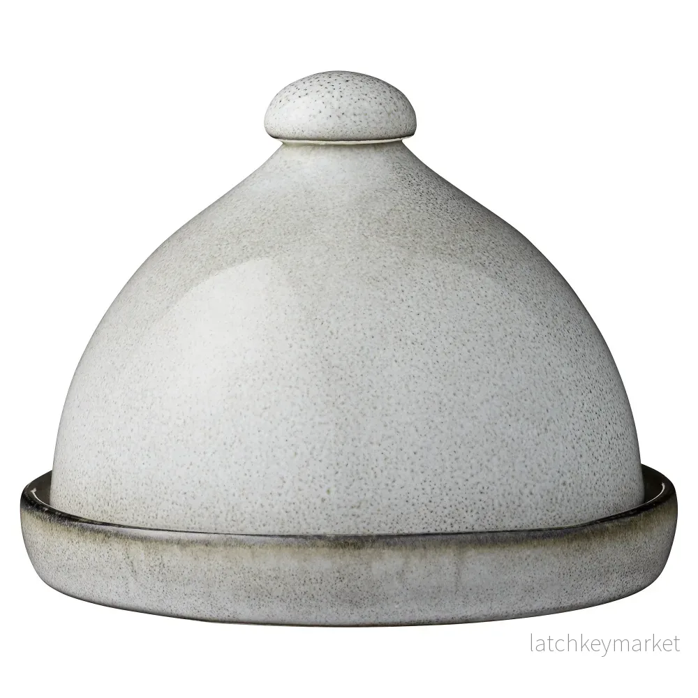 Amera smörskål H12 Ø14 cm. grå