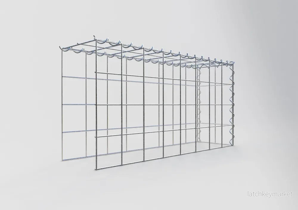 Extra gabion typ 4 80 cm x 40 cm x 20 cm (L x H x D), maskstorlek 10 cm x 10 cm, spiral - Bild 2