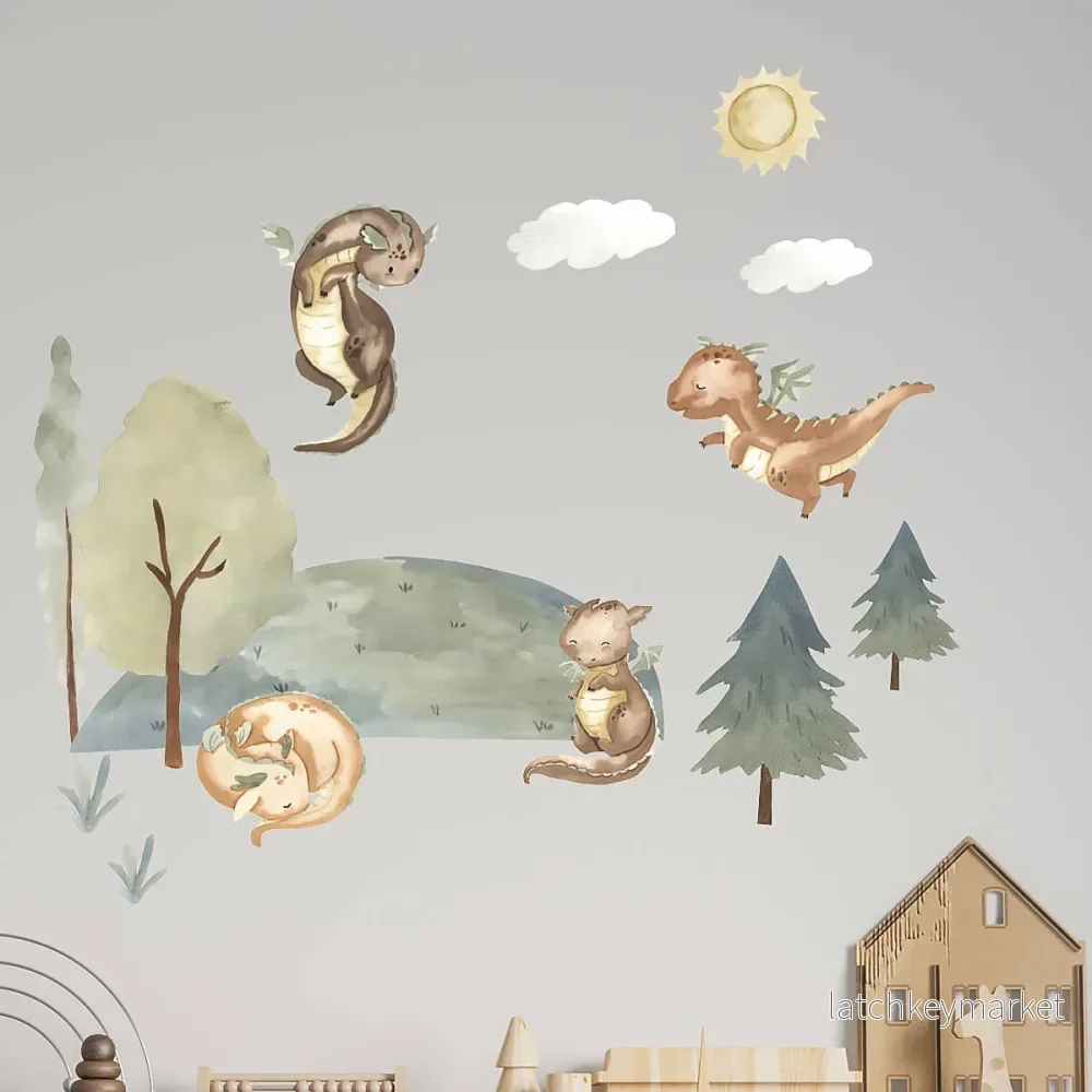 Väggdekor Drakar