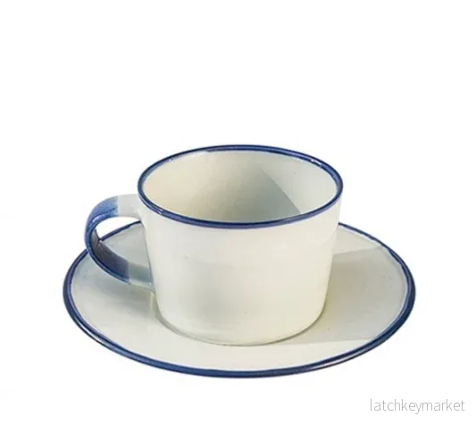 Coffee Cup with Saucer Blue Coffee Cup with Saucer Blue