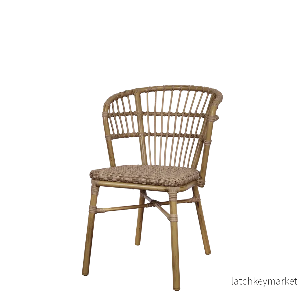 Chic Antique Utemöbler 2-pack flätad stol La Rochelle Bistro natur