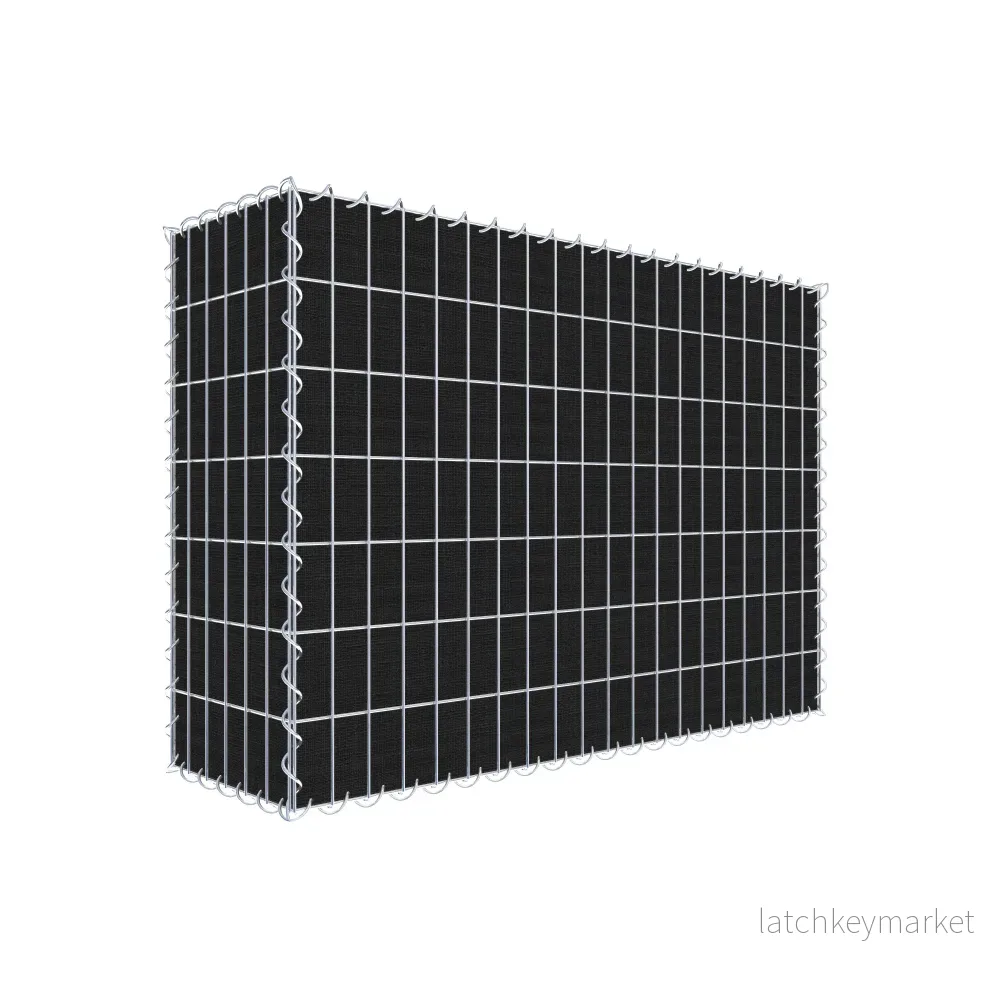 Grön gabion med fleece 100 cm x 70 cm x 30 cm (L x H x D), maskstorlek 5 cm x 10 cm, spiral Grön gabion med fleece 100 cm x 70 cm x 30 cm (L x H x D), maskstorlek 5 cm x 10 cm, spiral