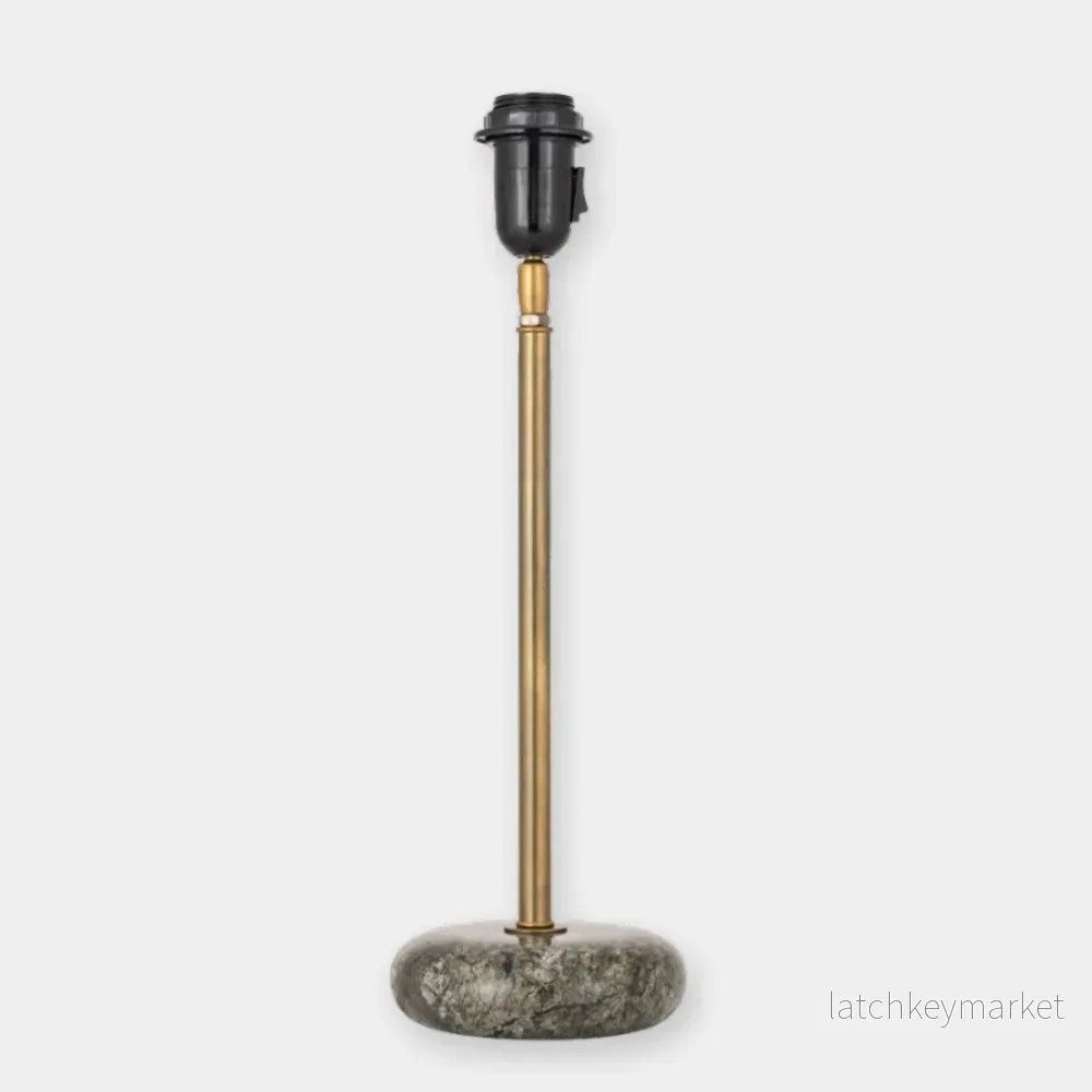 Lampfot Eris Marmor Antikmässing H42 cm - Bild 2