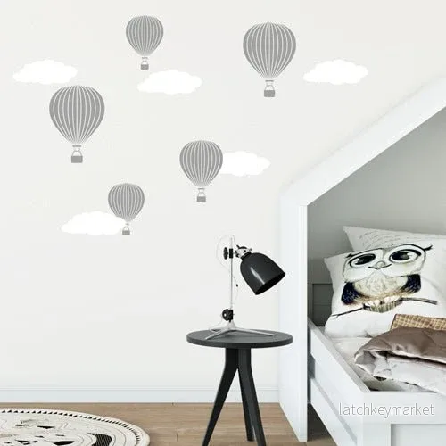 Väggdekor Luftballonger grå Väggdekor Luftballonger grå