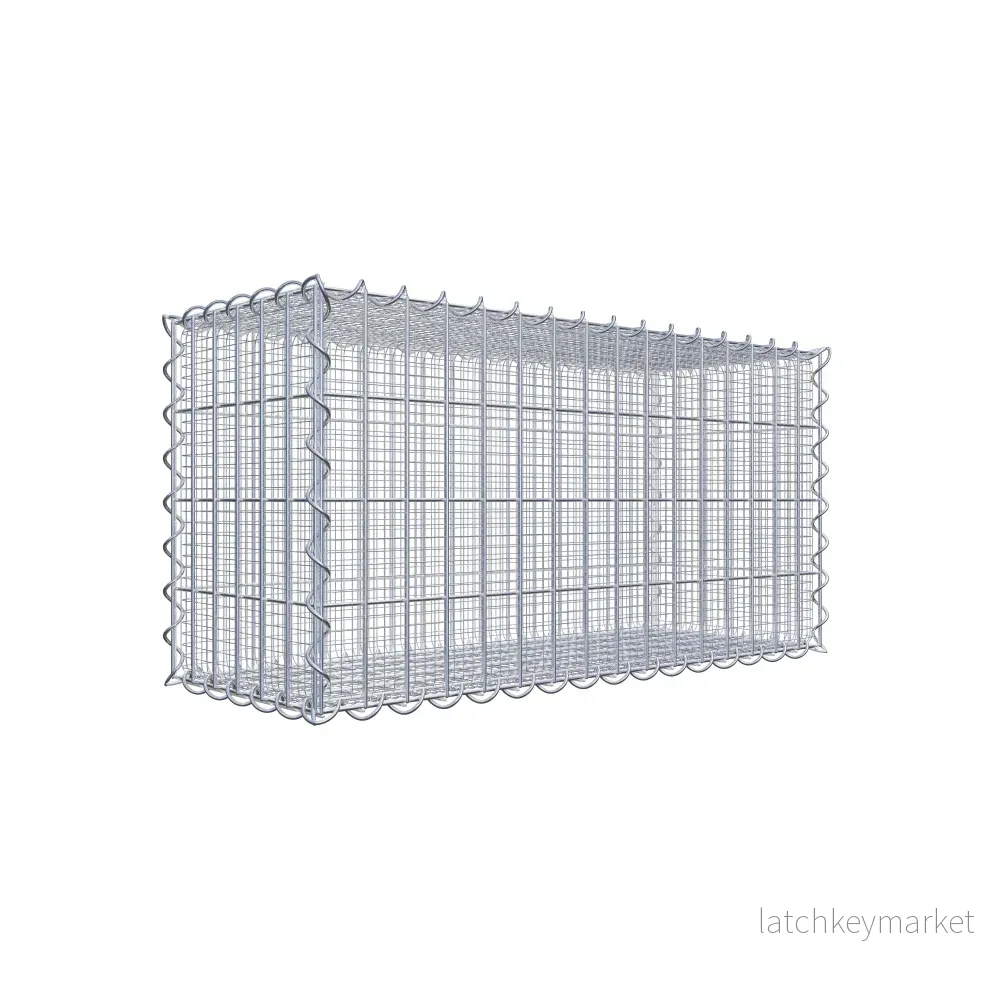 Sandgabion 80 cm x 40 cm x 30 cm (L x H x D), maskstorlek 5 cm x 10 cm, spiral