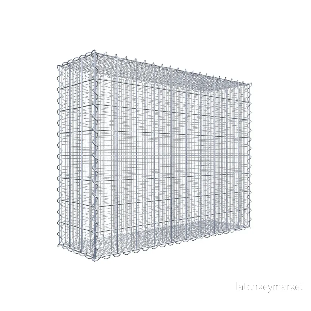 Sandgabion 100 cm x 80 cm x 30 cm (L x H x D), maskstorlek 10 cm x 10 cm, spiral