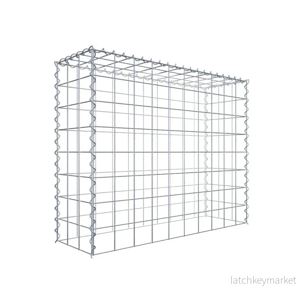Påväxt gabion typ 3 100 cm x 80 cm x 30 cm (L x H x D), maskstorlek 10 cm x 10 cm, spiral