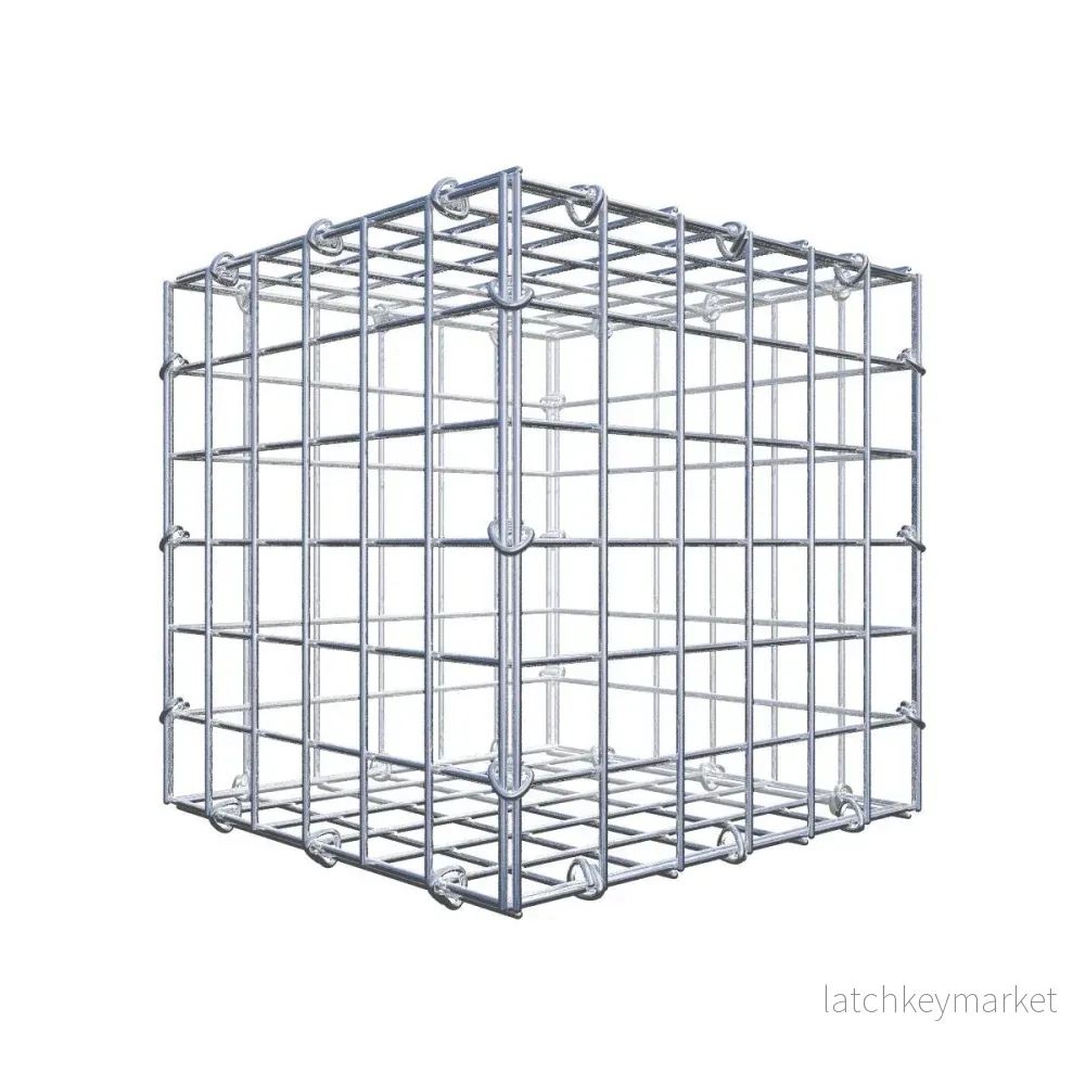 Gabion 30 cm x 30 cm x 30 cm (L x H x D), maskstorlek 5 cm x 5 cm, C-ring Gabion 30 cm x 30 cm x 30 cm (L x H x D), maskstorlek 5 cm x 5 cm, C-ring