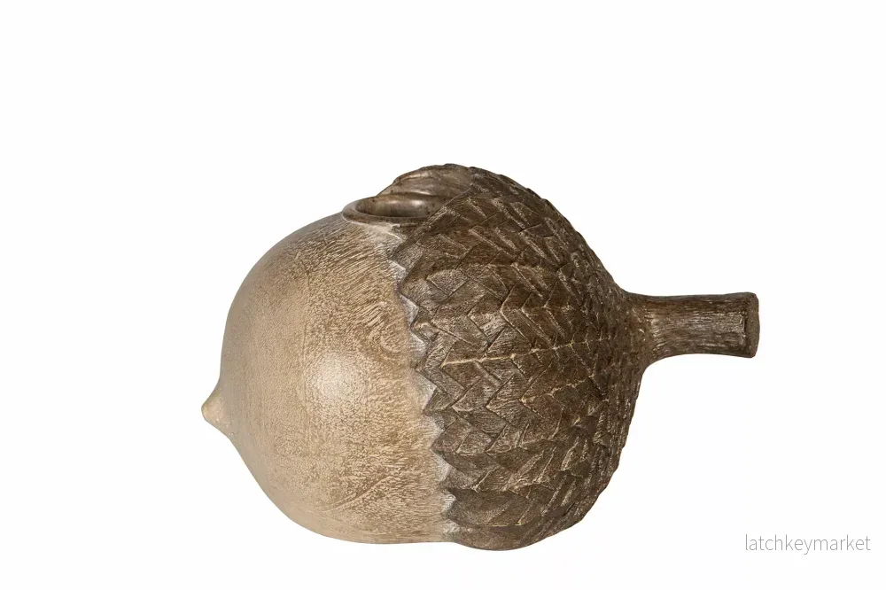 Ljusstake Ekollon Stor Natur Poly 14x7cm 1 st REA Ljusstake Ekollon Stor Natur Poly 14x7cm 1 st REA