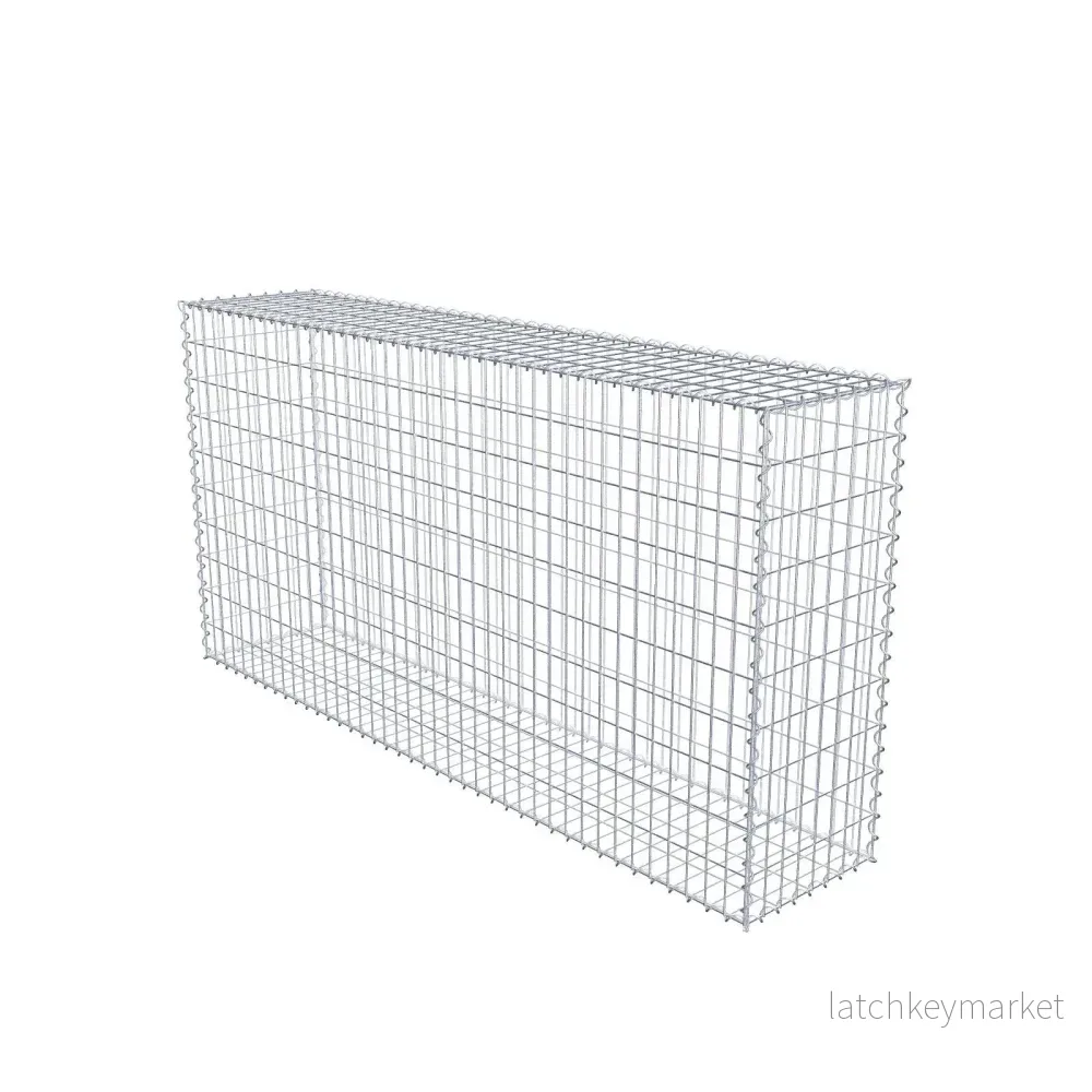 Gabion 200 cm x 100 cm x 40 cm (L x H x D), maskstorlek 5 cm x 10 cm, spiral Gabion 200 cm x 100 cm x 40 cm (L x H x D), maskstorlek 5 cm x 10 cm, spiral