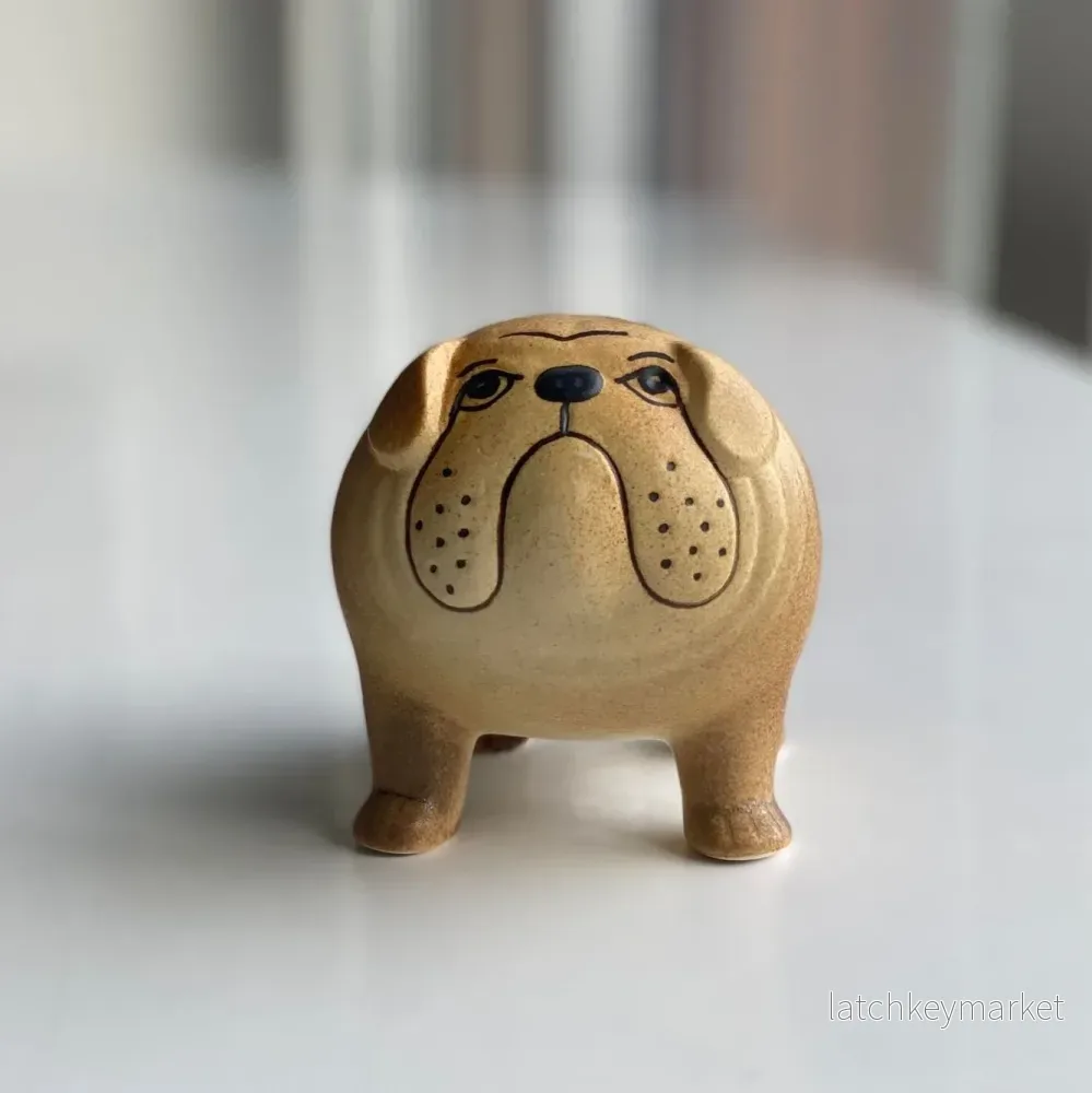 Lisa Larson bulldog brun Lisa Larson bulldog brun
