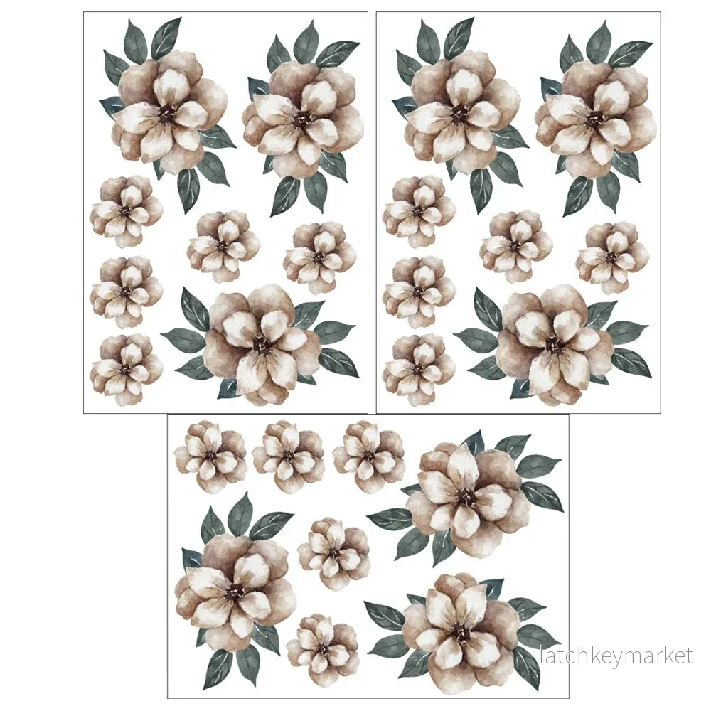 Väggdekor Blommor beige - Bild 2