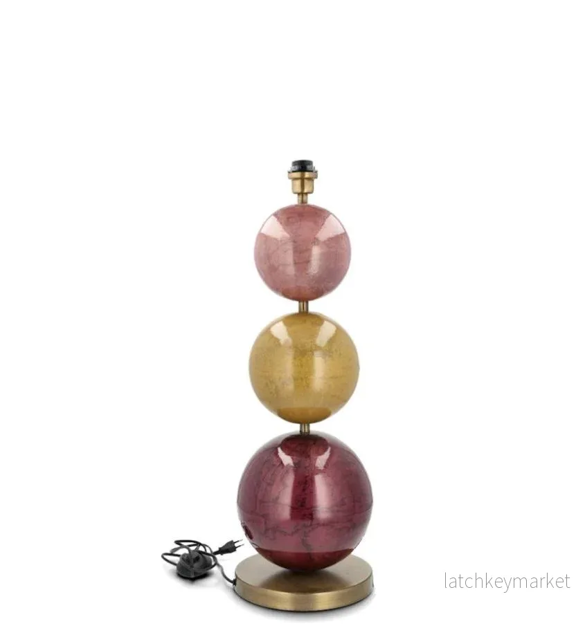 Golvlampa Multi Stone 3 Plommonröd 78 cm Golvlampa Multi Stone 3 Plommonröd 78 cm