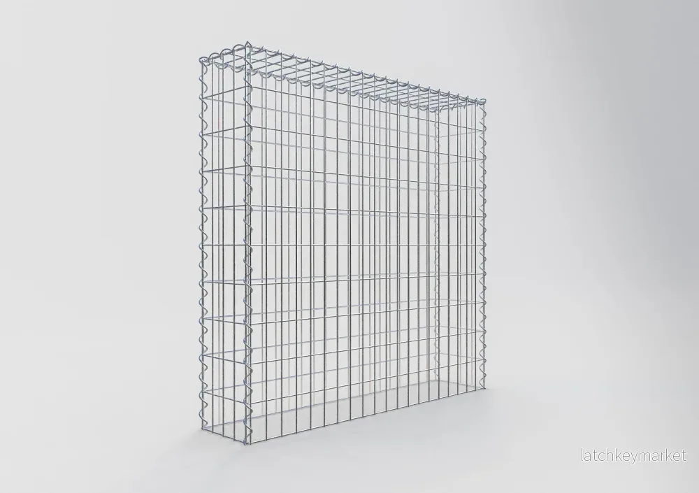 Extra gabion typ 3 100 cm x 100 cm x 20 cm (L x H x D), maskstorlek 5 cm x 10 cm, spiral - Bild 2