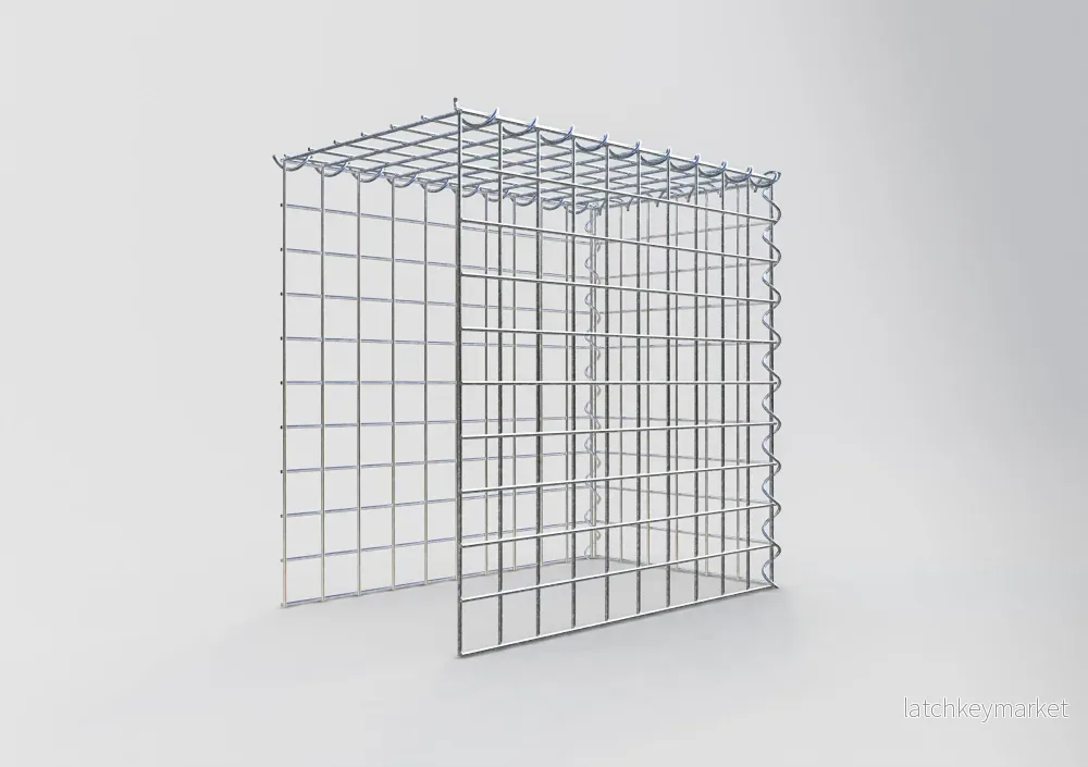 Extra gabion typ 4 50 cm x 50 cm x 30 cm (L x H x D), maskstorlek 5 cm x 5 cm, spiral - Bild 2