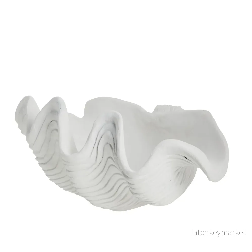 Shelladekoration snäcka 40,5×27,5 cm. Vit Shelladekoration snäcka 40,5×27,5 cm. Vit