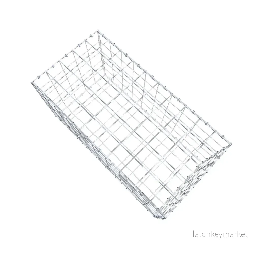 Gabion 100 cm x 50 cm x 50 cm (L x H x D), maskstorlek 10 x 10 cm, spiralring - Bild 3