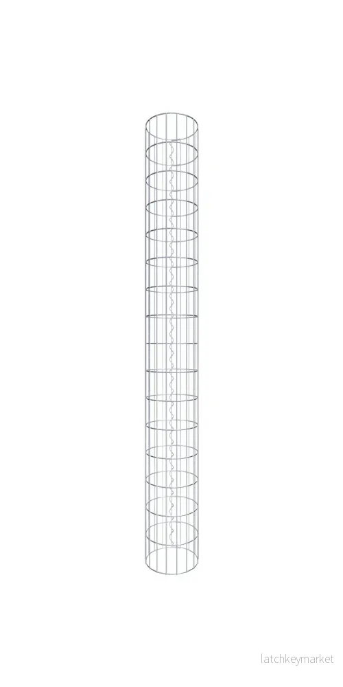 Gabionpelare rund 27 cm diameter, 160 cm höjd, maskstorlek 5 cm x 10 cm Gabionpelare rund 27 cm diameter, 160 cm höjd, maskstorlek 5 cm x 10 cm
