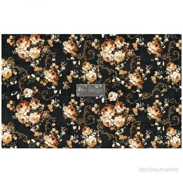 Decoupagepapper tissue paper Dark Floral