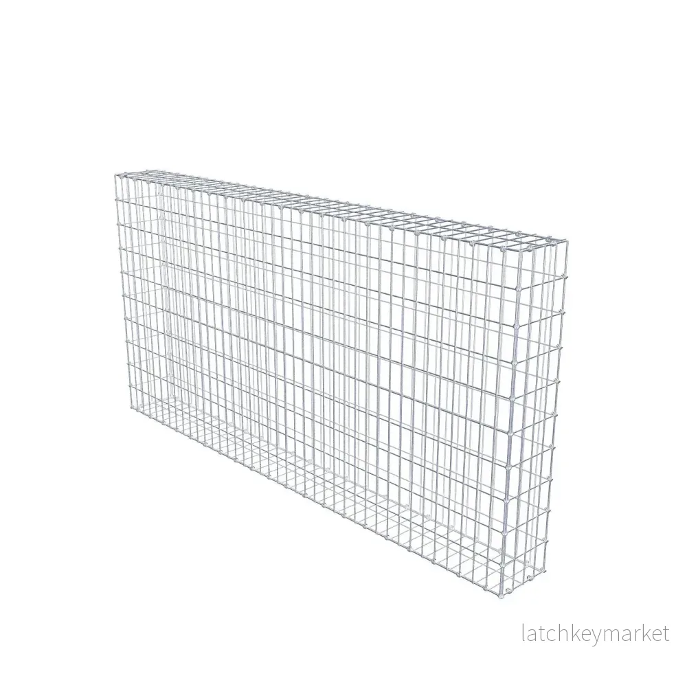 Gabion 200 cm x 100 cm x 20 cm (L x H x D), maskstorlek 5 x 10 cm, spiralring Gabion 200 cm x 100 cm x 20 cm (L x H x D), maskstorlek 5 x 10 cm, spiralring