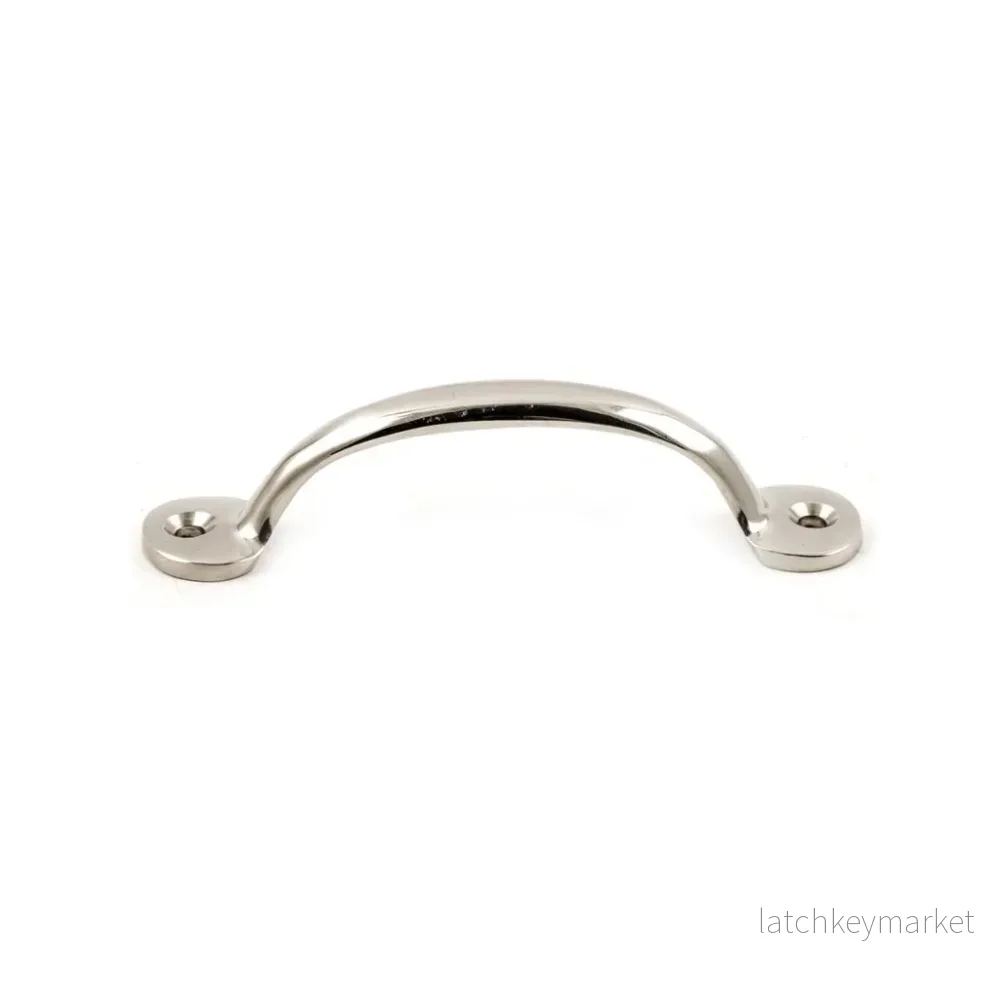 Kökshandtag förnicklad mässing 10 cm - Bild 2