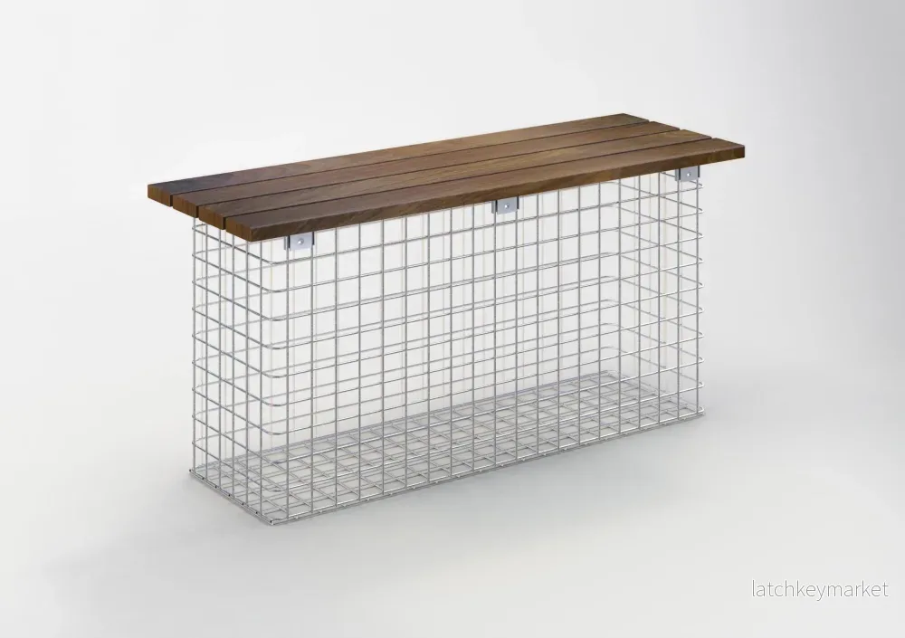 Trädgårdsbänk 102 x 50 x 32 cm CUMARU MW 5 x 5 cm, varmförzinkad Trädgårdsbänk 102 x 50 x 32 cm CUMARU MW 5 x 5 cm, varmförzinkad