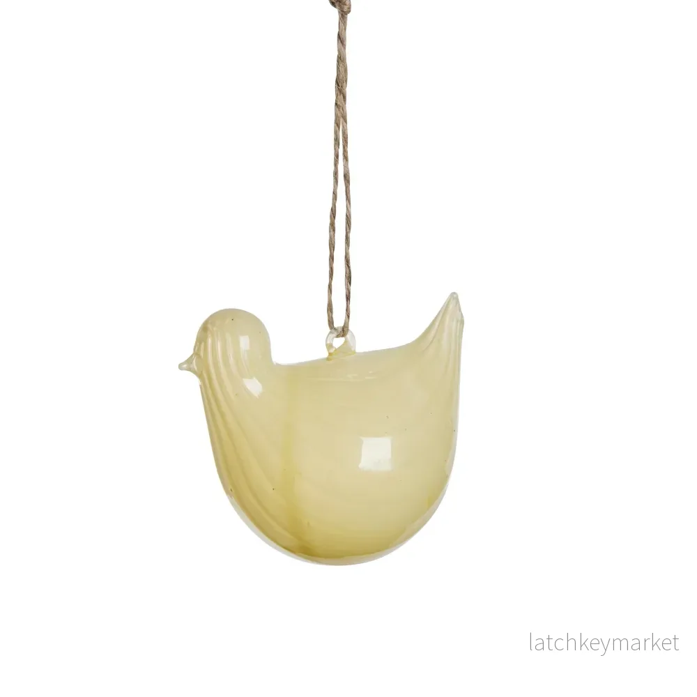 Feya påskdekoration H7 cm. gul glas